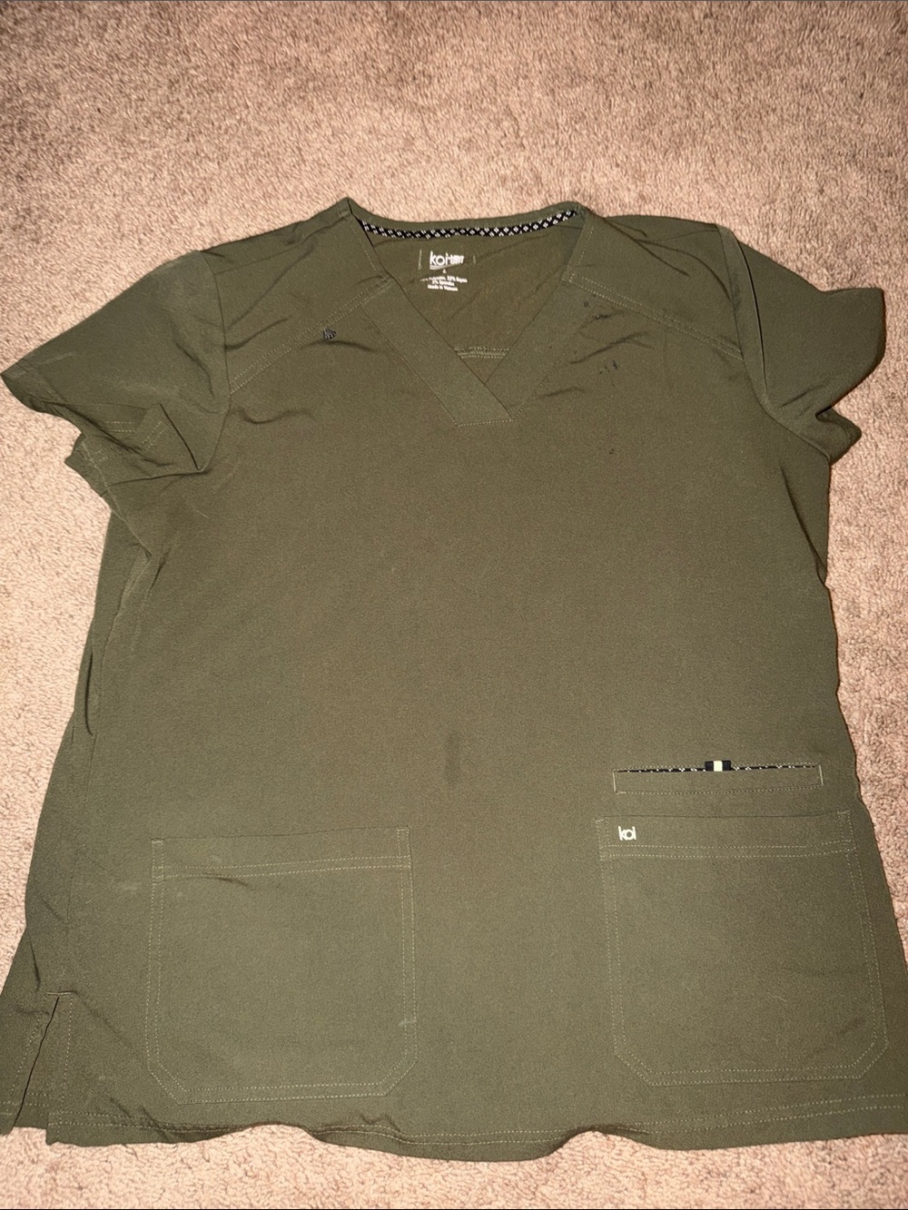 Army green Koi next GEN size large scrub top